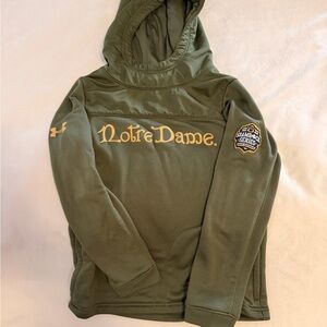 Under Armour Kids Army Green Notre Dame Hoodie